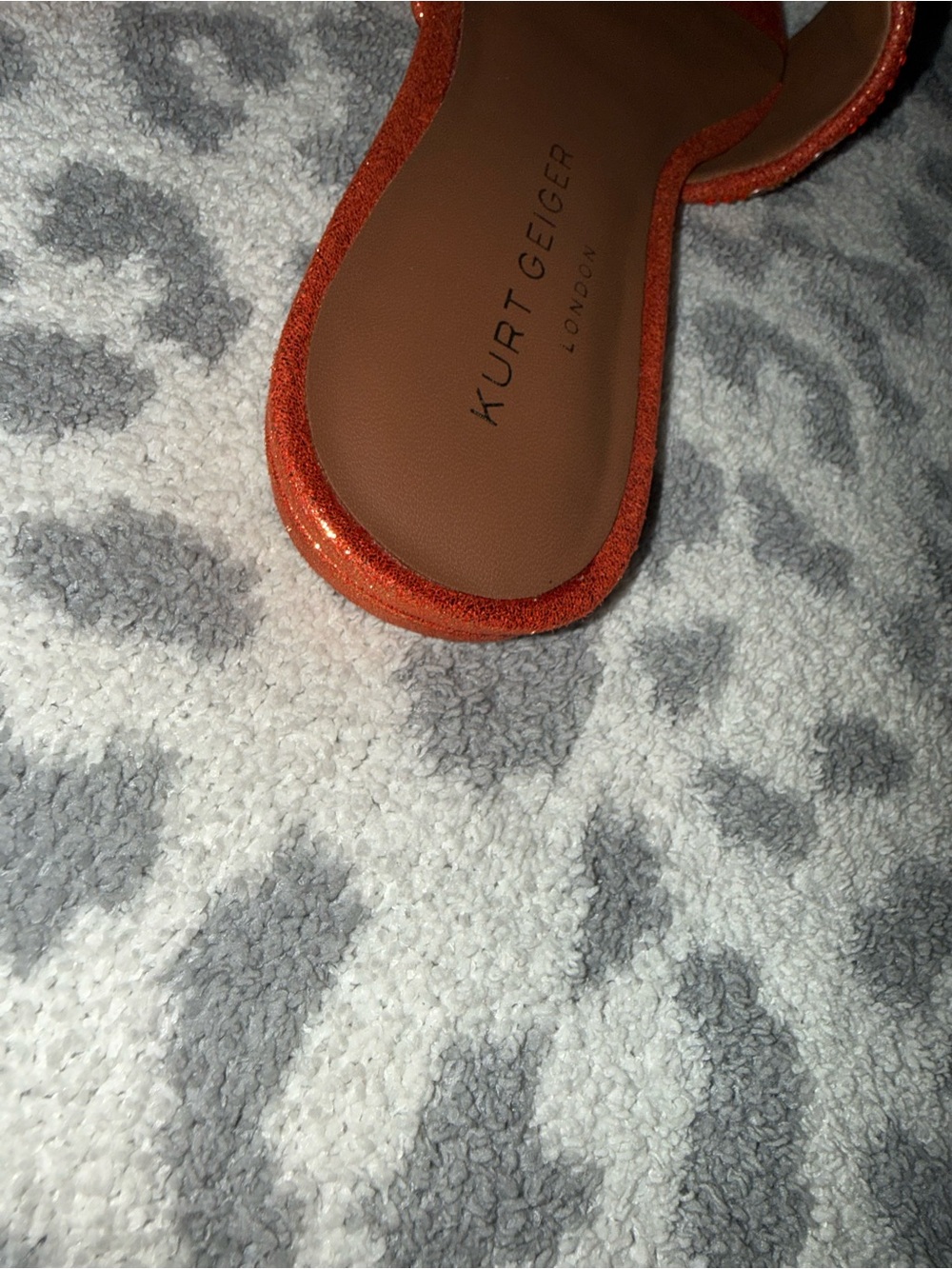 Kurt Geiger Eagle-head ⚠️ Limited Style⚠️ Orange Kensington Sandal - Picture 9 of 9